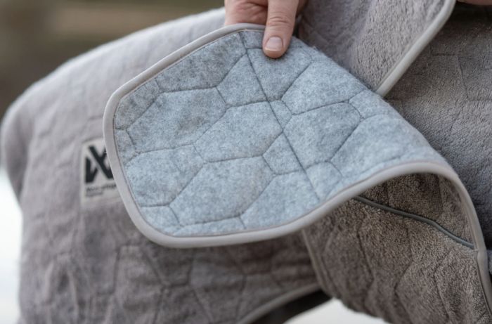 Халат-рушник для собак Drying coat Non-stop dogwear Сірий 45