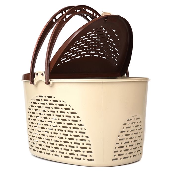 Кошик-переноска пластик Бежевий