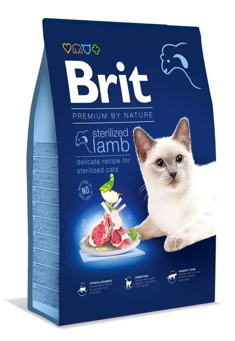 Brit Premium by Nature Cat Sterilized Lamb Сухий корм для стерилізованих кішок з ягнятком 8 кг