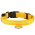 Нашийник LED тканинний однотонний M Жовтий 40-48 см. 