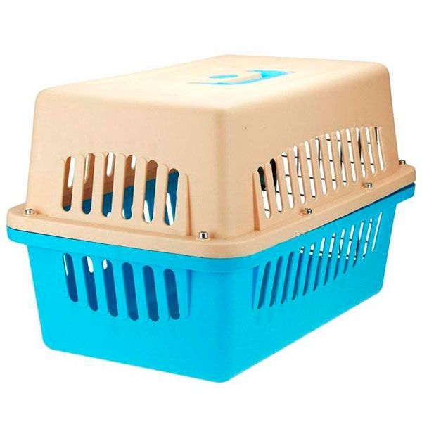 Перенесення IATA з металевими дверима блакитно-бежева до 20 кг (55x36x35 см)