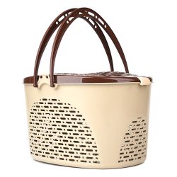 Кошик-переноска пластик Бежевий
