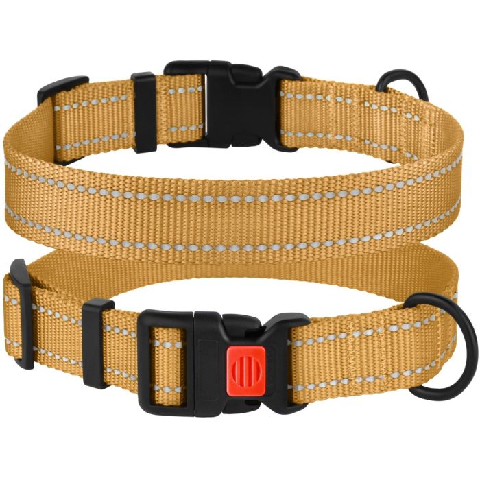 Нашийник для собак BronzeDog золото пластиковий фастекс 1226 51Т 25мм (43-66см)