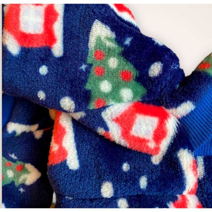 Новорічна толстовка для собак Dog Love синя S1