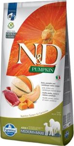 Farmina ND Grain Free Pumpkin Duck and Cantaloupe Adult Medium  Maxi Фарміна корм для собак середніх та великих порід Качка, Гарбуз, Диня 12 кг 