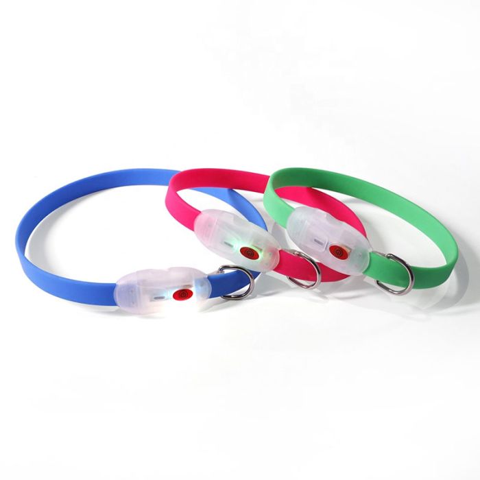 Нашийник плоский м 55 см миготливий плоский CTY-017-1 Зелений