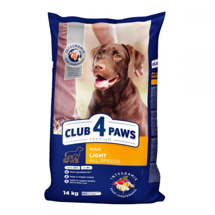 Клуб 4 лапи Преміум для собак всіх порід контроль ваги 14кг 909672 акція -20 