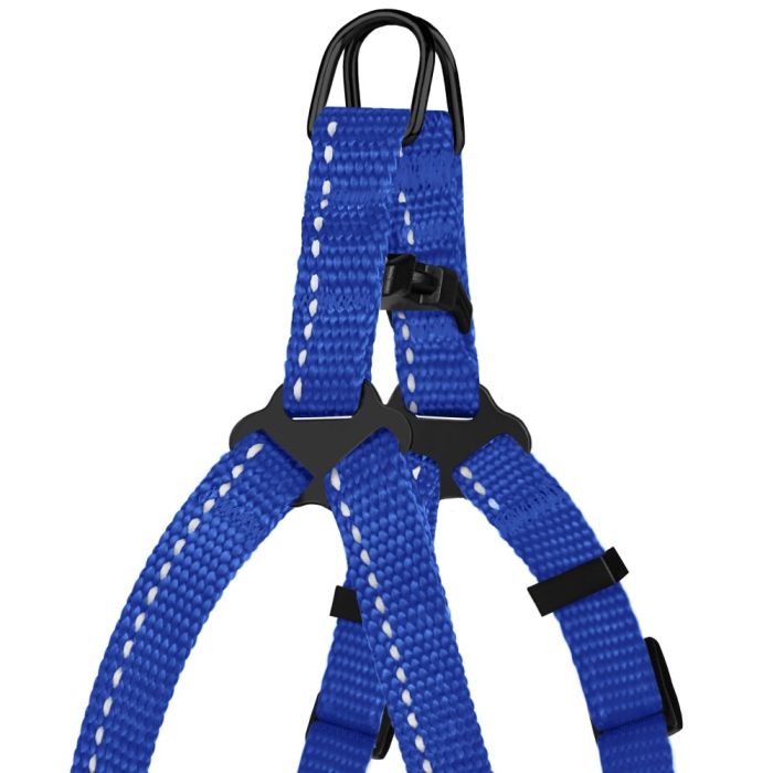 Шлея для собак Bronze Dog синя пластиковий фастекс 1302 68Т 10мм (24-30см)