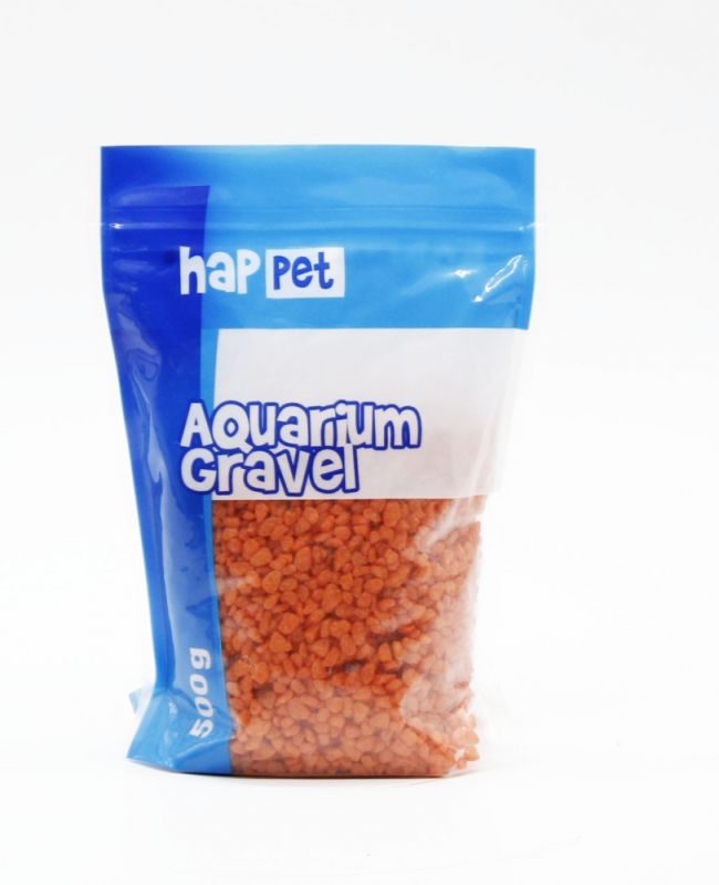 Гравій для акваріума 0,3 см  0,5 кг Флуоресцентний помаранчевий