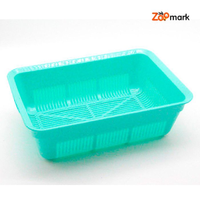 Туалет для тварин Дніпро  глибокий з сіткою Мятно-зелений