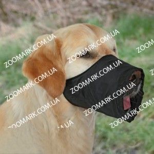 Намордник нейлоновий чорний щільний, Тріксі 1920 L (30см  16-44см) доберман 1924