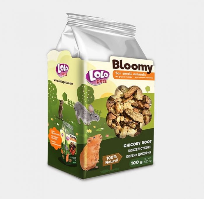 Корм LoloPets Bloomy корінь цикорію для гризунів, 100 г