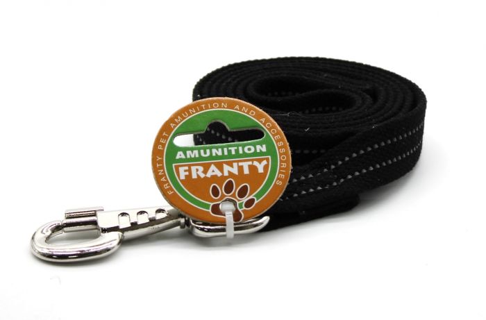 Повідець Franty брезент Чорний 120 см.  2 см.