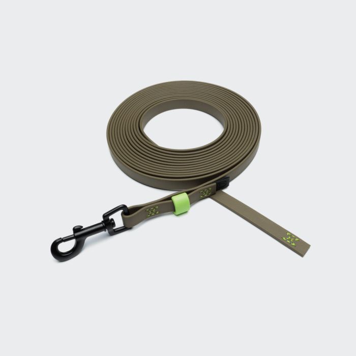 Повідець для собак Cloud7 Long Line Ipanema 10 м / 1.3 см Оливковий S