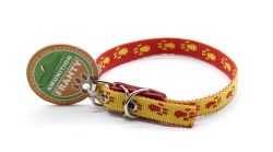 Нашийник Franty Style Paw нейлон Жовто-червоний 16мм24-32 см. 
