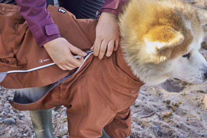 Дощовик комбінезон для собак Hurtta Mudventure Overall ECO 25S Помаранчевий