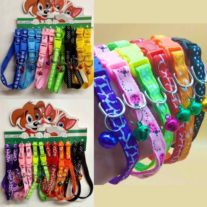 Нашийник з малюнком і дзвіночком набір 1. 5х40 см 12шт з-005-15 