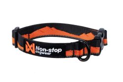 Нашийник для собак Trail quest collar Non-stop dogwear Чорний з помаранчевим S