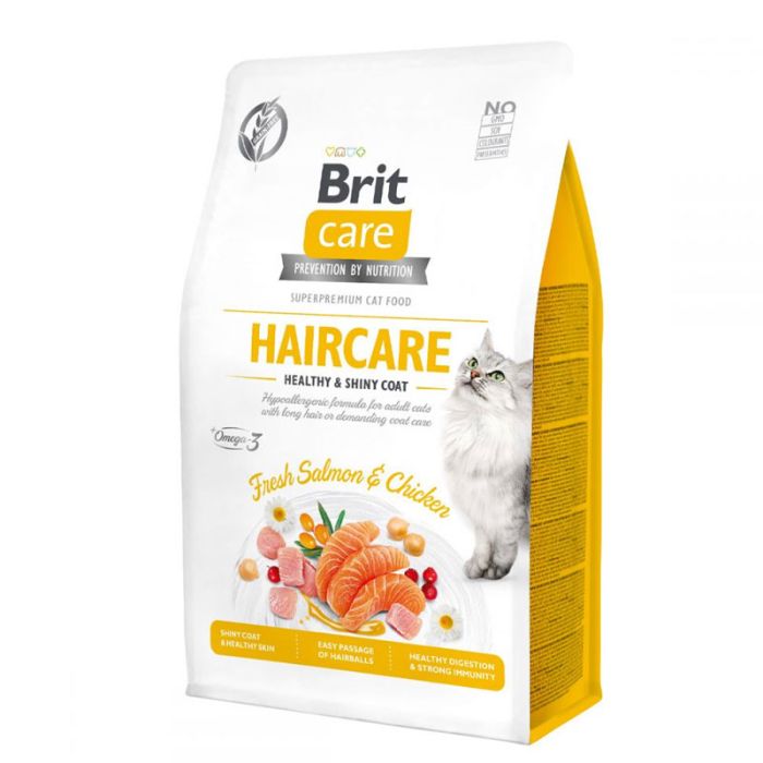 Brit Care Cat Grain-Free Haircare Healthy and Shiny Coat сухий корм для кішок 2 кг