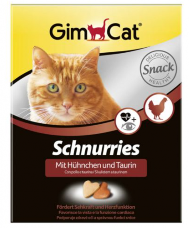  Сердечка-вітаміни GimCat NutriVitaminBites для котів з таурином і куркою