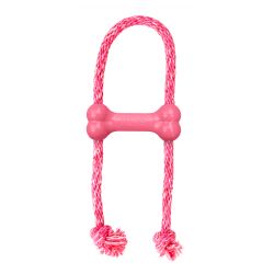 Іграшка для цуценят KONG Puppy Goodie Bone з мотузкою Рожевий XS