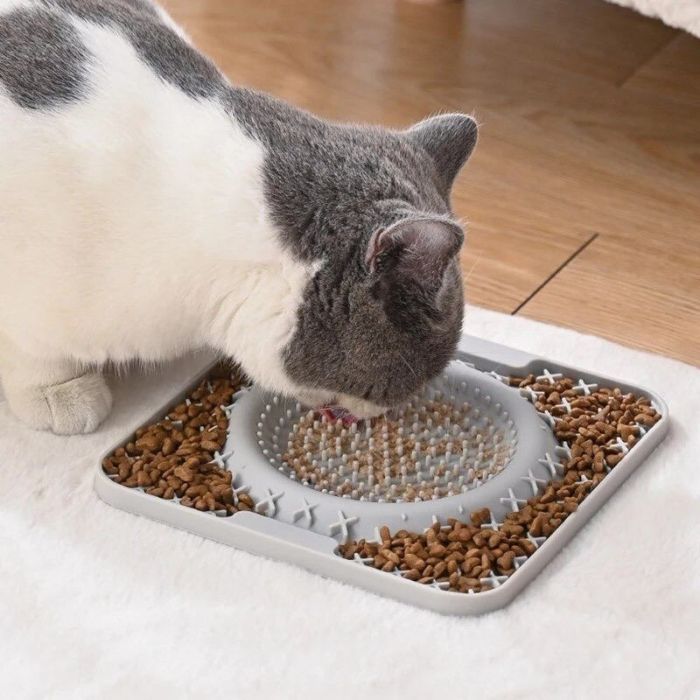 Килимок-тарілка для для для лизання помаранчевий 2020см  