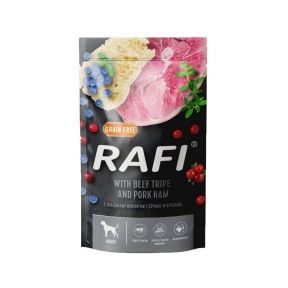 Пауч Dolina Noteci Rafi паштет для собак (яловичий шлунок+шинкачорницяжуравлина), 500 г 