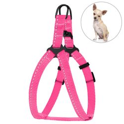 Шлея для собак Bronze Dog рожева пластиковий фастекс 1306 68Т 10мм (24-30см)