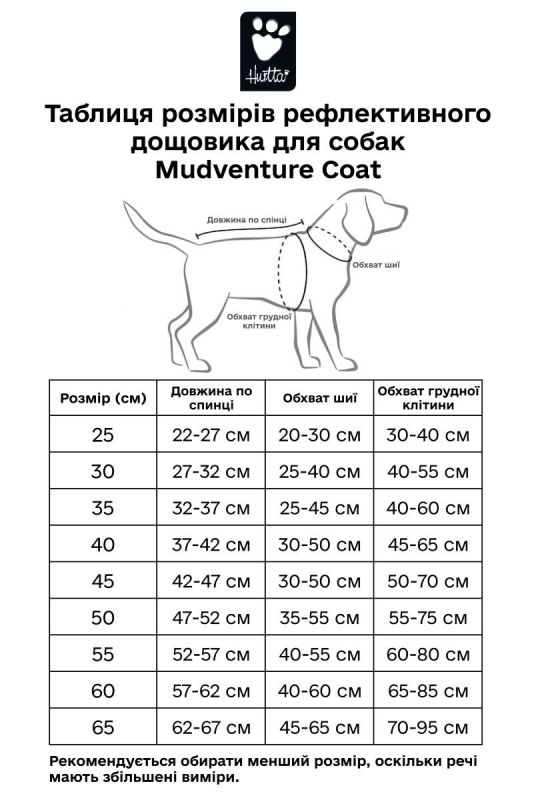 Рефлекторний дощовик для собак Hurtta Mudventure Reflective Coat 45 Жовтий