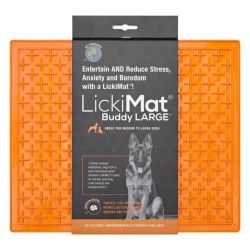 Лизальний килимок антистрес для собак LickiMat Buddy X Large Orange, м'яка основа