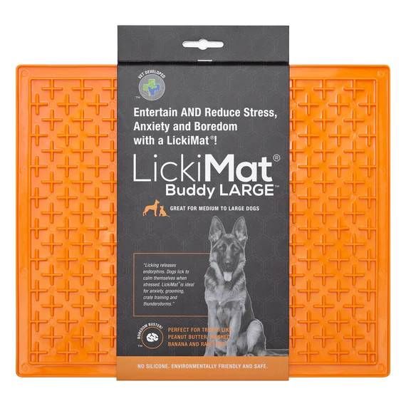 Лизальний килимок антистрес для собак LickiMat Buddy X Large Orange, м'яка основа