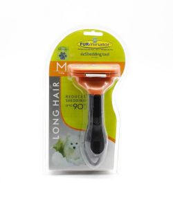 Фурмінатор з кнопкою для собак з довгою шерстю Розмір M (66мм ширина леза)
