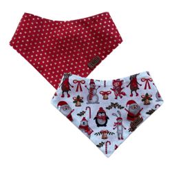 Двостороння бандана для собак Duckly Christmas mood S