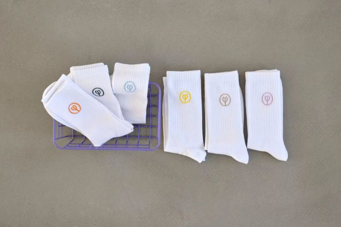 Шкарпетки для власників собак Palopa Tennis Socks Logo Помаранчевий/Блакитний/Сірий 3 пари 40-45