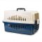 Переноска IATA з металевими дверима синьо-бежева до 50 кг (91x66x68 см)