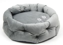 Лежак Том меблевий велюр сірий, 43х43х13 см 