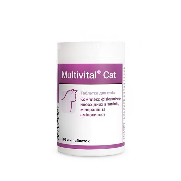 Dolfos Multivital Cat Вітамінно-мінеральний препарат для котів, 500 тб 