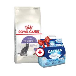 АКЦІЯ Royal Canin Sterilised 37 сухий корм для стерилізованих кішок 4 кг + наповнювач Catsan 5л 