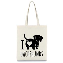 Екосумка я люблю таксу 35х41см 