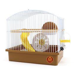 Клітка для гризунів Золота клітка, емальована з куполоподібним верхом і космічним дизайном, 272126 см