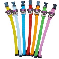 Нашийник XS LED тканина 1,5 см  25-35см Білий