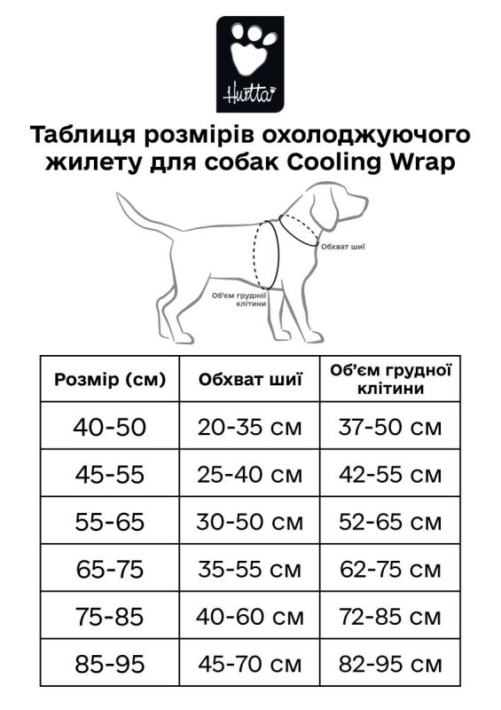 Охолоджуючий жилет для собак Hurtta Cooling Wrap 85-95 см Жовтий