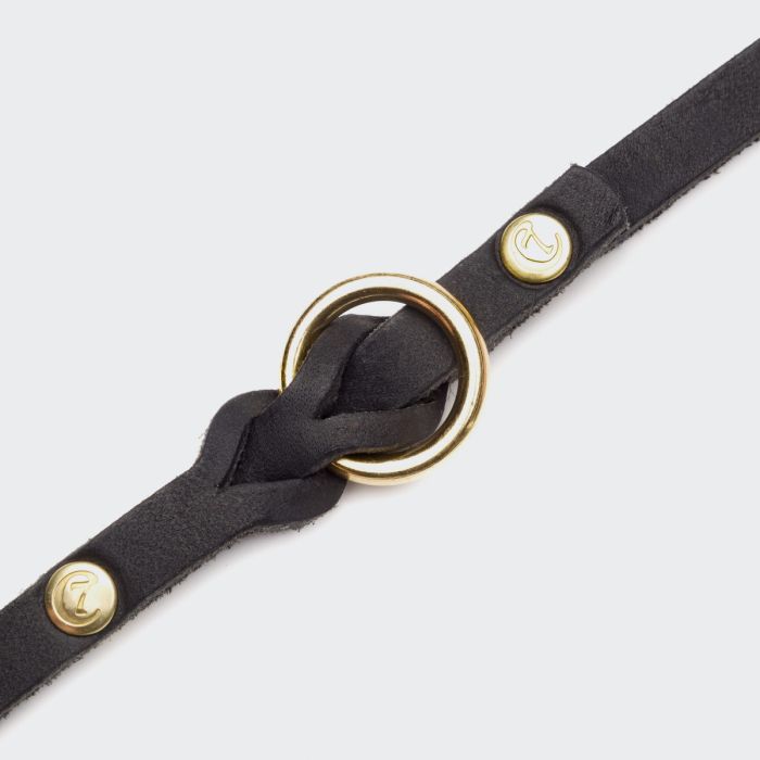 Повідець для собак Cloud7 Riverside Park 225 см / 1 см Чорний S