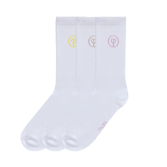 Шкарпетки для власників собак Palopa Tennis Socks Logo Жовтий/Бежевий/Рожевий 3 пари 35-40