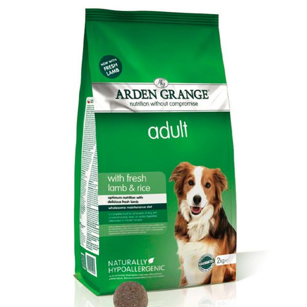 Arden Grange Adult Fresh з ягням та рисом сухий гіпоалергенний корм для дорослих собак 12 кг