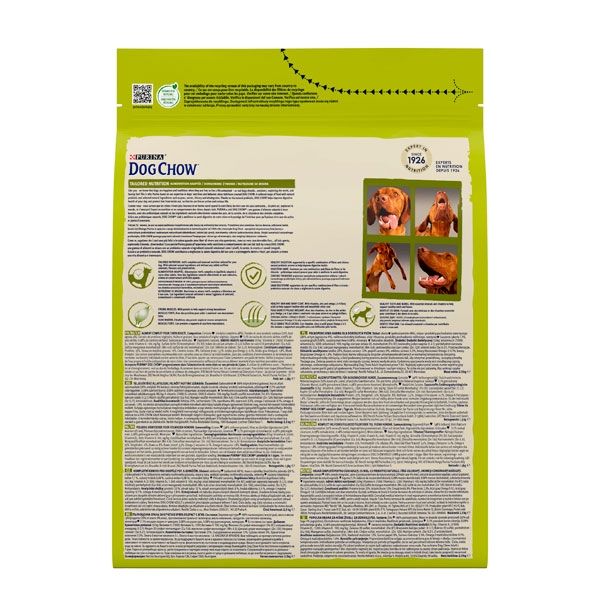 Dog Chow Adult 1+ сухий корм для собак з ягням 2,5 кг