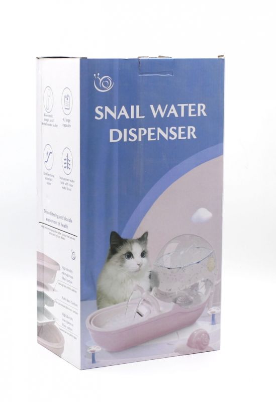 Фонтан Улитка usb розовий 4л 401412 см. 