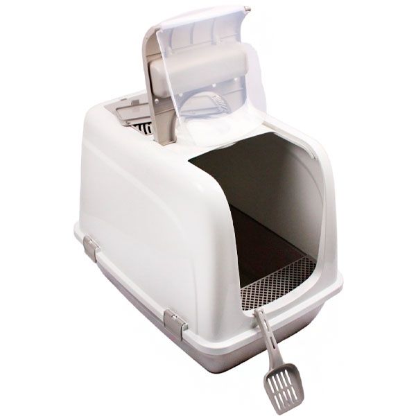 Туалет для котів Будка сірий, 65х50х45 см 