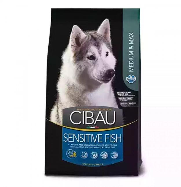 Сухий Feed корм Farmina Cibau Sensitive Adult Medium  Maxi для собак середніх та великих порід з чутливим травленням, з рибою, 2,5 кг Фарміна дог сух CIBAU SENSITIVE ADULT MEDIUM  MAXI з чутливим травленням з рибою 2,5 кг 30955