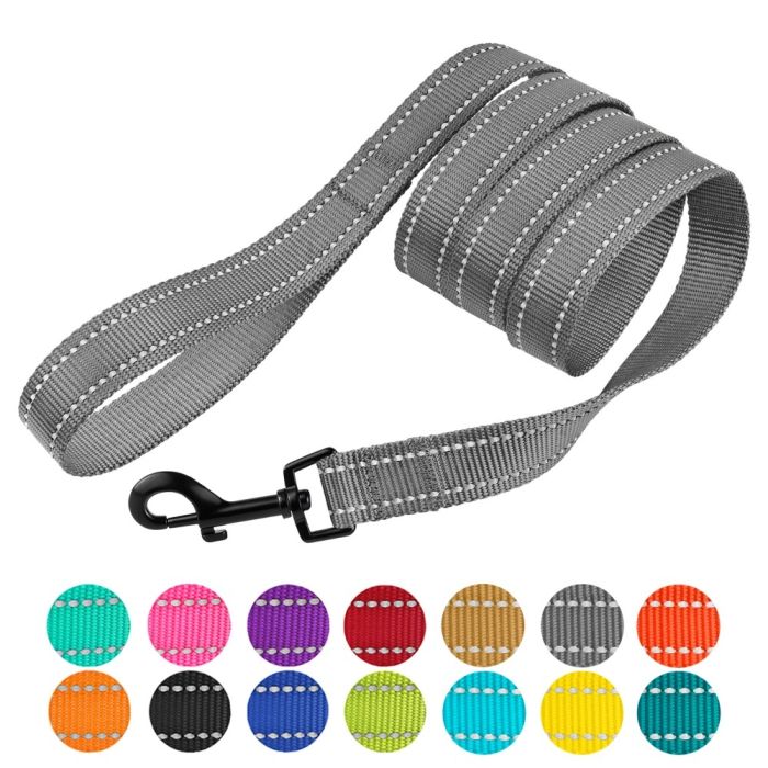 Повідець для собак BronzeDog 10мм-152см сірий 1311 59Т 